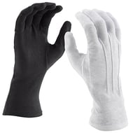 Long-wristed Cotton Gloves White Medium
